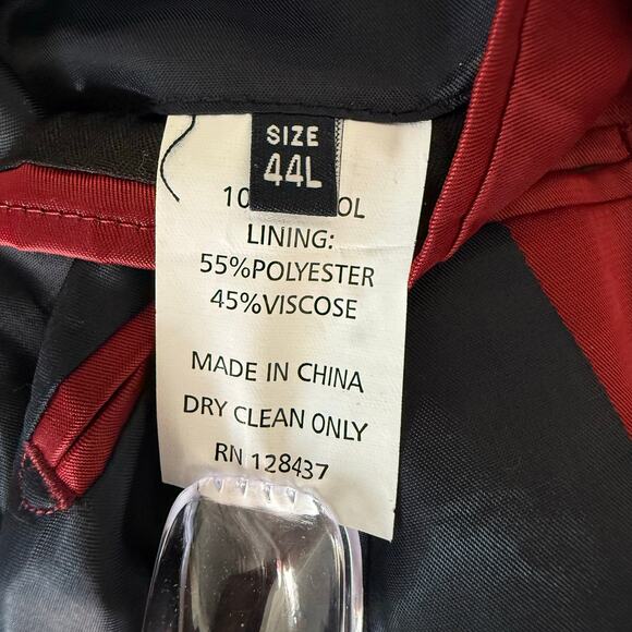 Daniel Hechter Paris Navy Blue Charcoal Grey Glen Sportcoat Wool Jacket Size 44L - Picture 6 of 10